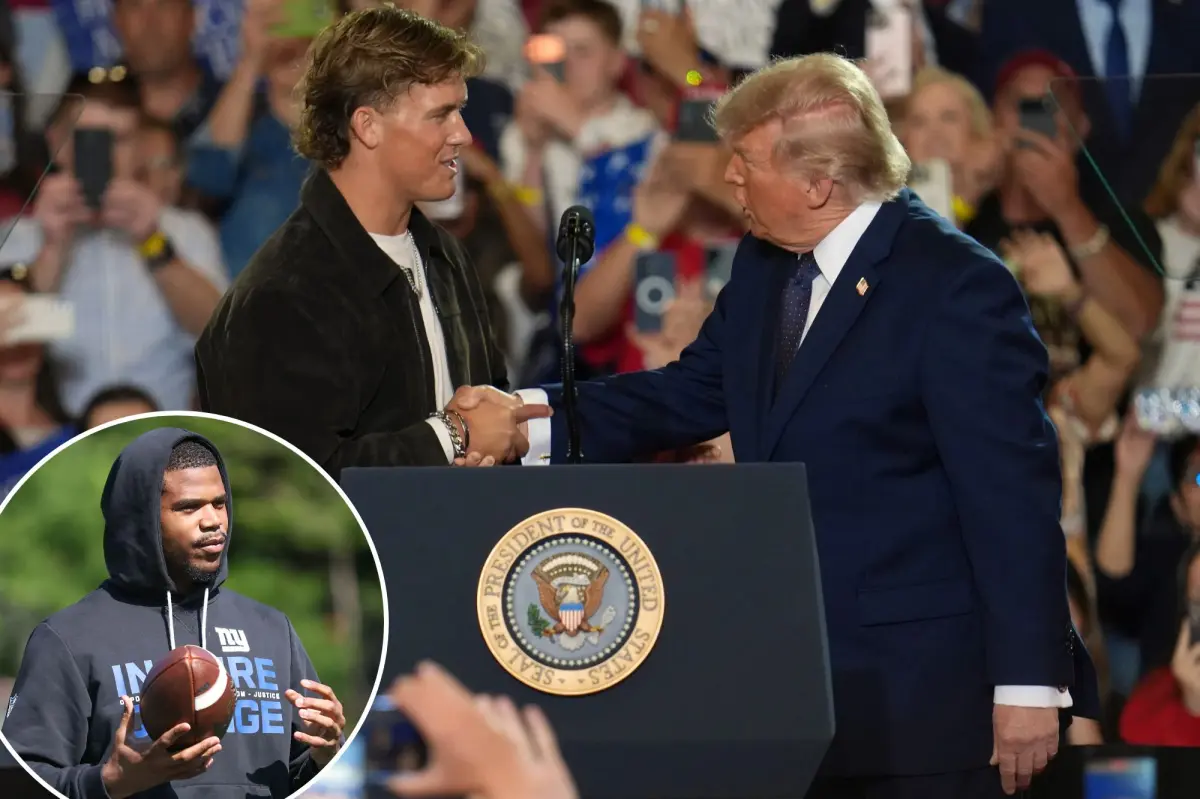 Giants teammate not happy with Jaxson Dart hyping up Trump: ‘Thought this s–t was AI’