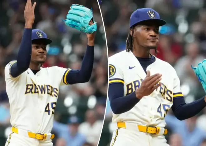 Brewers’ Abner Uribe celebrates with wild ‘suck it’ chop at Cardinals — but manager was ’embarrassed’