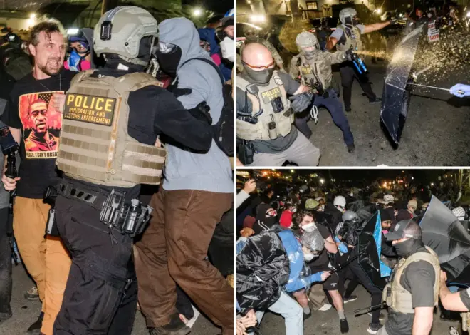 9 anti-ICE agitators detained during another wild night outside Newark’s Delaney Hall