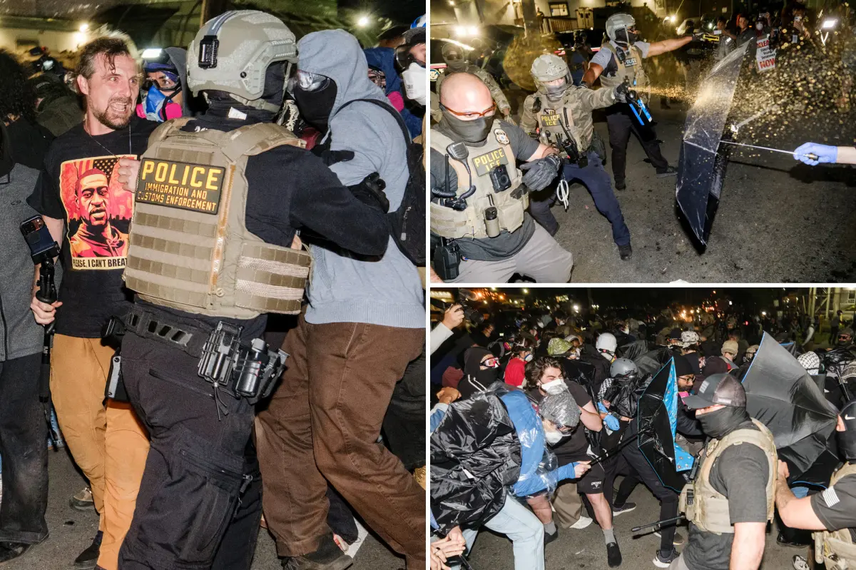 9 anti-ICE agitators detained during another wild night outside Newark’s Delaney Hall