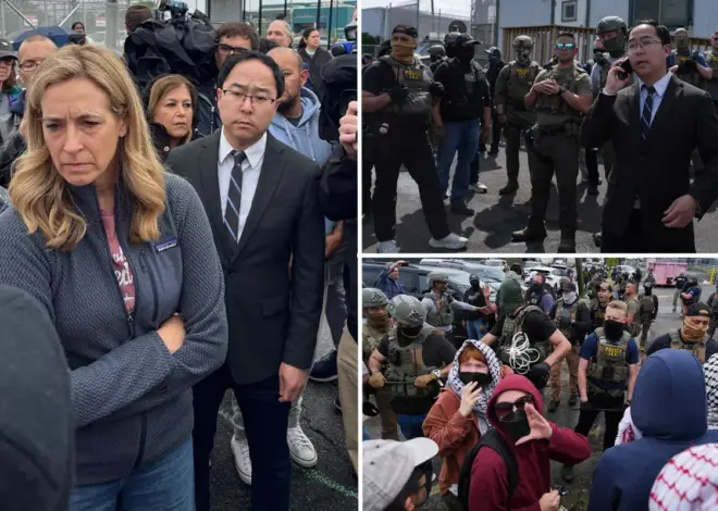 NJ Gov. Mikie Sherrill slammed for Memorial Day ‘stunt’ at Newark ICE facility as tense protests rage