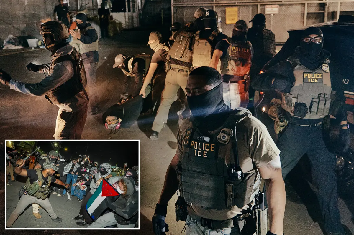 Anti-ICE goons chant ‘grab your guns and kill yourself’ at feds during violent Delaney Hall clash