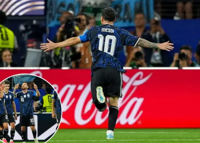 Lionel Messi makes more history with goal in seventh straight World Cup game as Argentina sweeps group