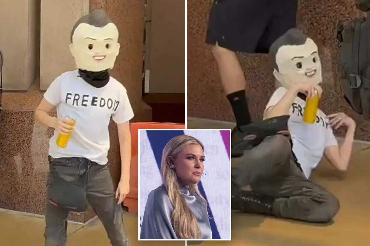 Sicko dresses up as Charlie Kirk, re-enacts his assassination at event hosted by his widow