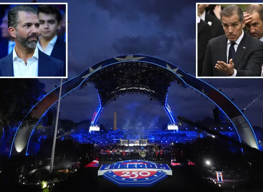 Hunter Biden challenges Donald Trump Jr. to cage fight in unhinged rant attacking UFC Freedom 250 event