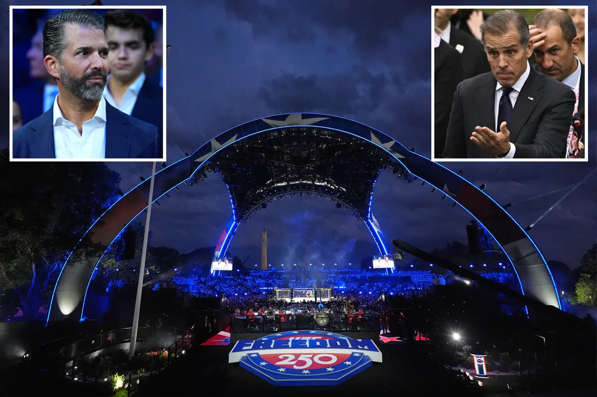 Hunter Biden challenges Donald Trump Jr. to cage fight in unhinged rant attacking UFC Freedom 250 event