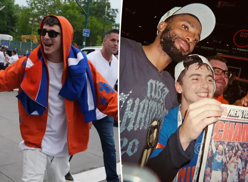 Timothée Chalamet celebrates Knicks win sans Kylie Jenner at star-studded parade
