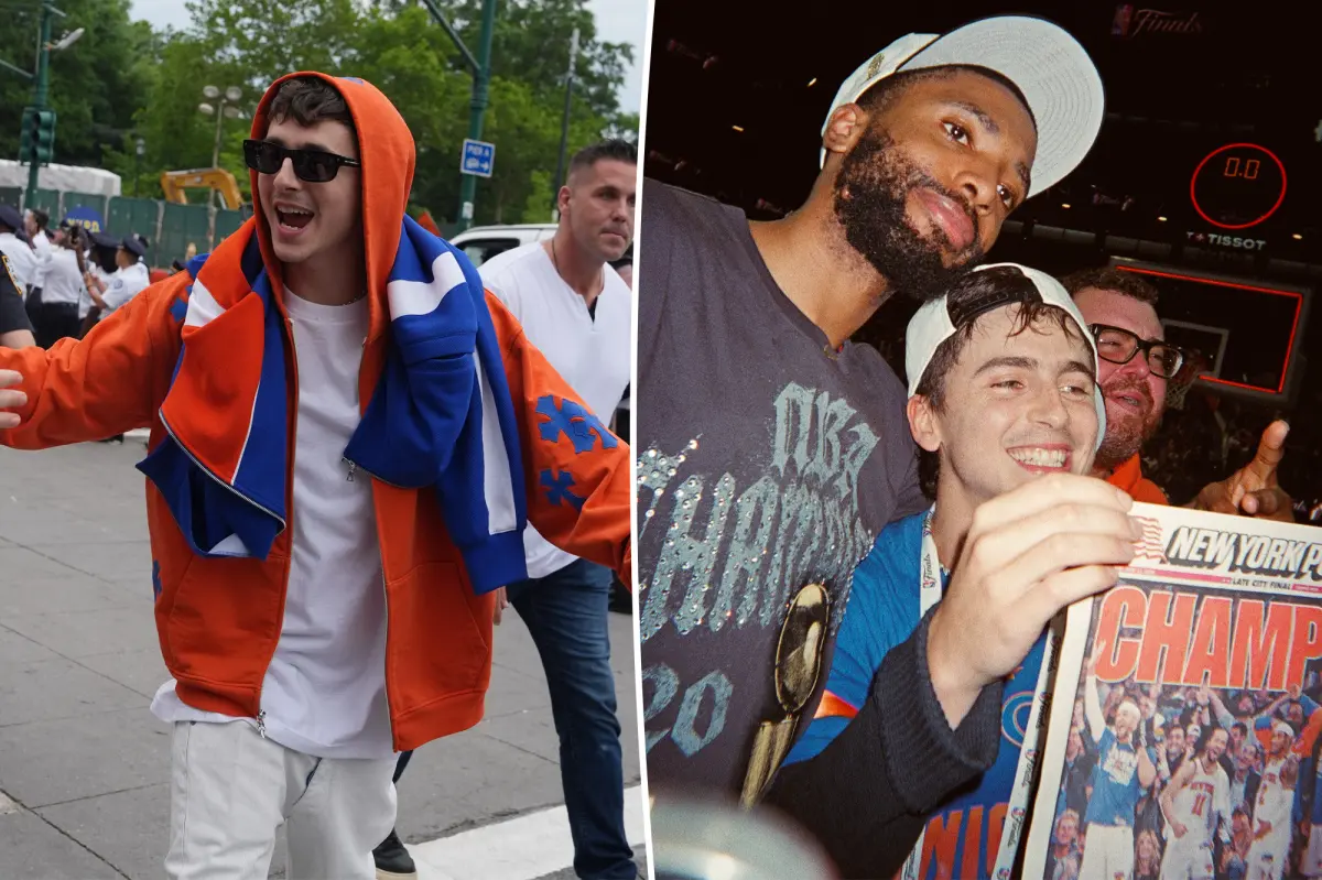 Timothée Chalamet celebrates Knicks win sans Kylie Jenner at star-studded parade