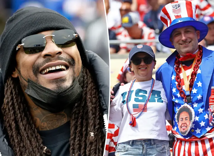 Marshawn Lynch delivers hype speech for USMNT fans in Seattle