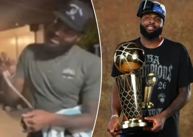 Knicks’ Mitchell Robinson catches snake in San Antonio in wild video — for the second time in playoffs