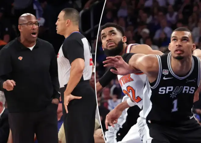 Knicks coach Mike Brown fumes at refs over free-throw disparity after Game 3 loss to Spurs
