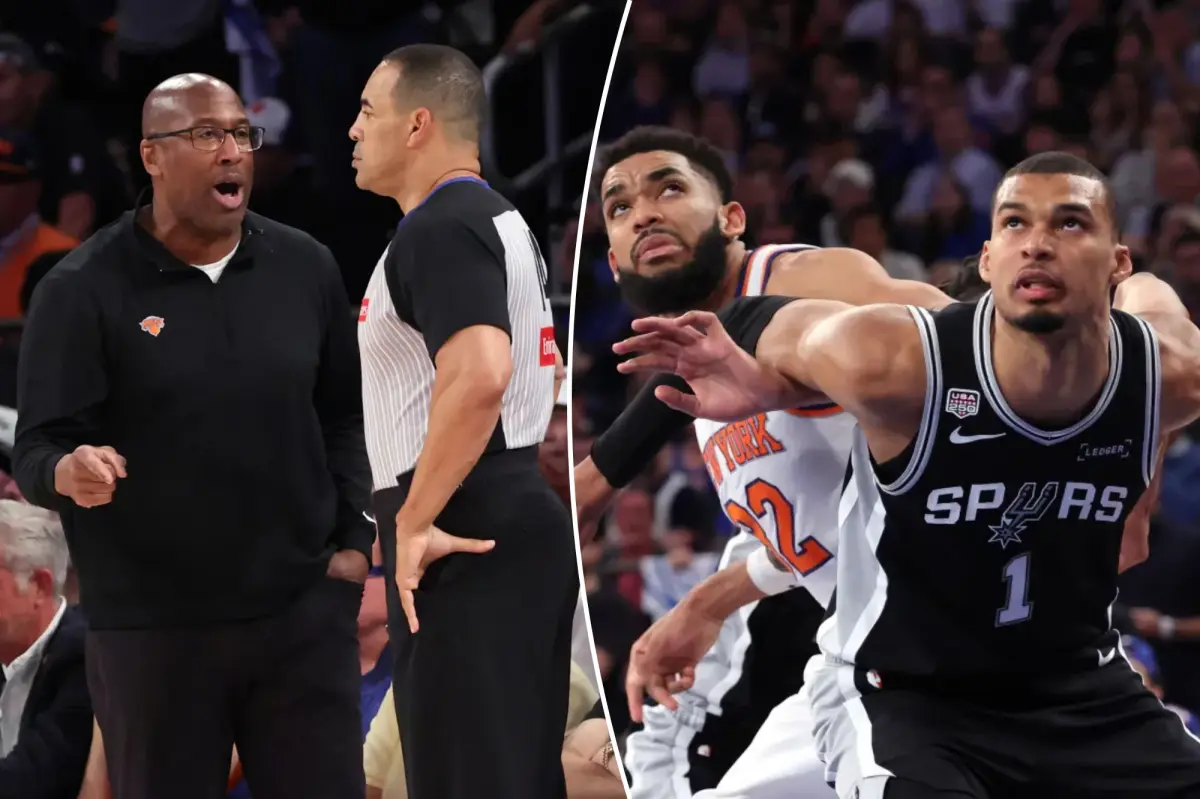 Knicks coach Mike Brown fumes at refs over free-throw disparity after Game 3 loss to Spurs
