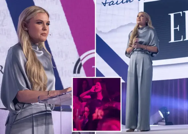 Erika Kirk won’t let heckler ruin Turning Point summit speech as she wows crowd with clapback