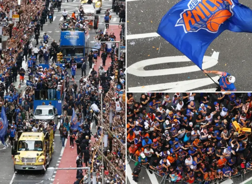 Knicks fans trade bathroom entry codes, tips as crowds flood ticker-tape parade: ‘Going to be gross’