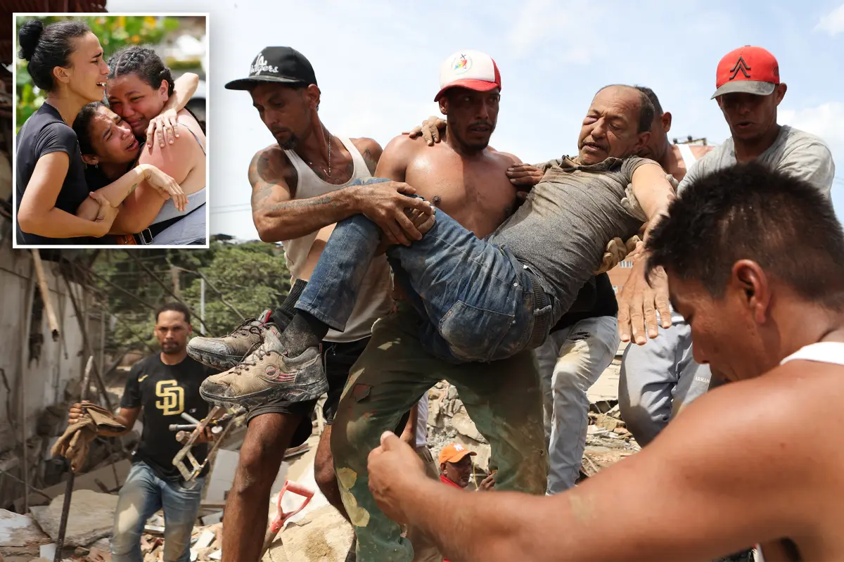 Neighbors dig through Venezuela rubble to search for loved ones after earthquakes kill at least 235