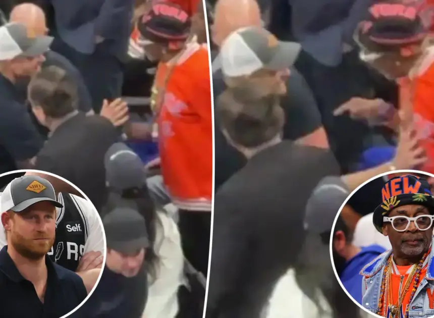 Spike Lee denies Prince Harry’s handshake in awkward Knicks vs. Spurs game interaction