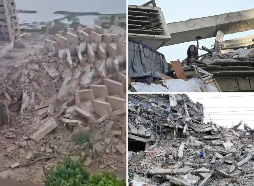 Venezuela earthquake reduces buildings to rubble in horrific scenes filmed by man searching for mother