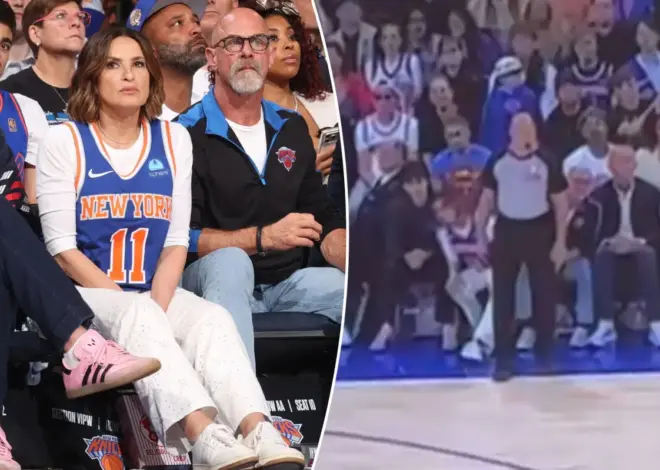 ‘Law & Order: SVU’ star Mariska Hargitay’s expensive Knicks celebrity row seat blocked by ref