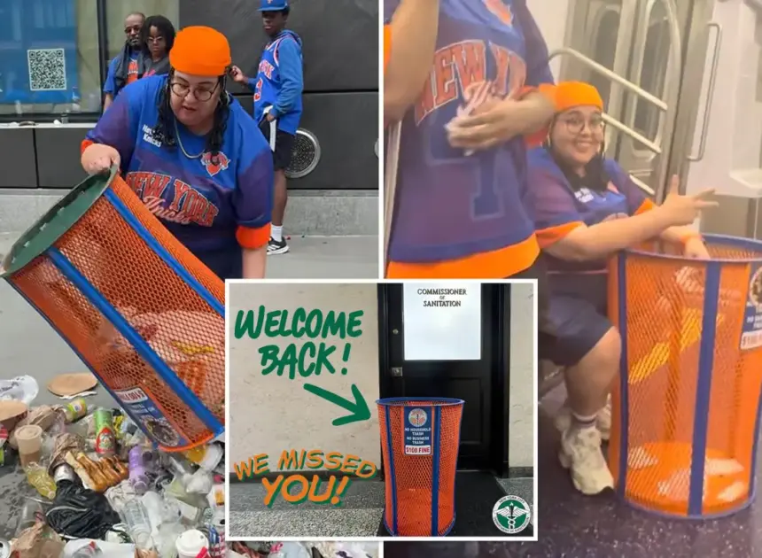‘Incredibly stupid’ JPMorgan DEI exec hit with more fines as NYC Sanitation recovers stolen Knicks garbage can