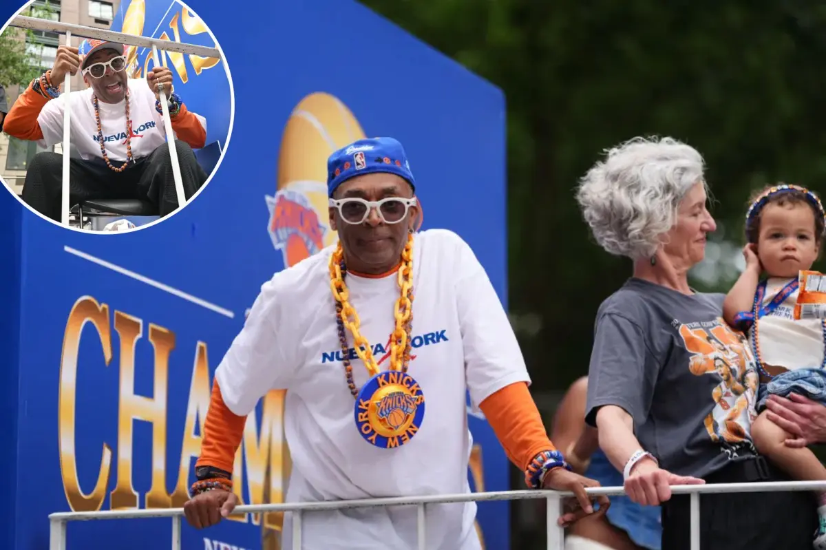 Spike Lee revels in Knicks championship parade after 53-year wait