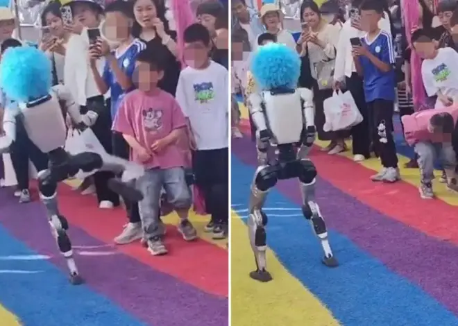Robot revolt? Viral footage shows humanoid bot kicking child during sci-fi nightmare