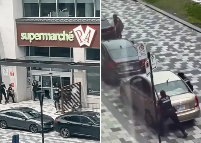 Shooting at Montreal grocery store leaves 1 cop dead, 1 wounded