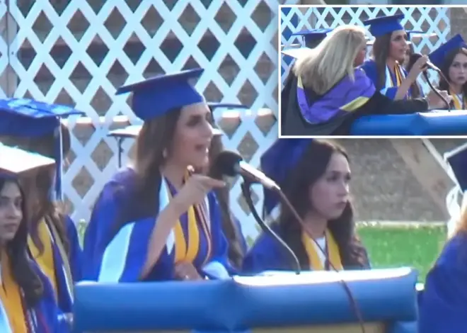 High school valedictorian yanked from stage after hijacking speech to rant against Israel, ICE