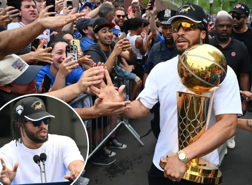 Knicks star Jalen Brunson’s swipe to haters at City Hall: ‘Don’t have to say s–t to them’