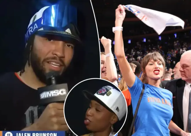 Jalen Brunson has a message for Taylor Swift fans after Monica McNutt hot mic drama