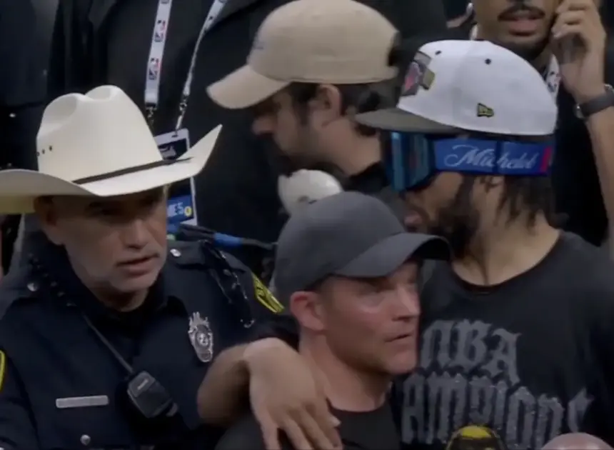 Jalen Brunson has curious moment with cop during Knicks celebration: ‘Don’t push him’
