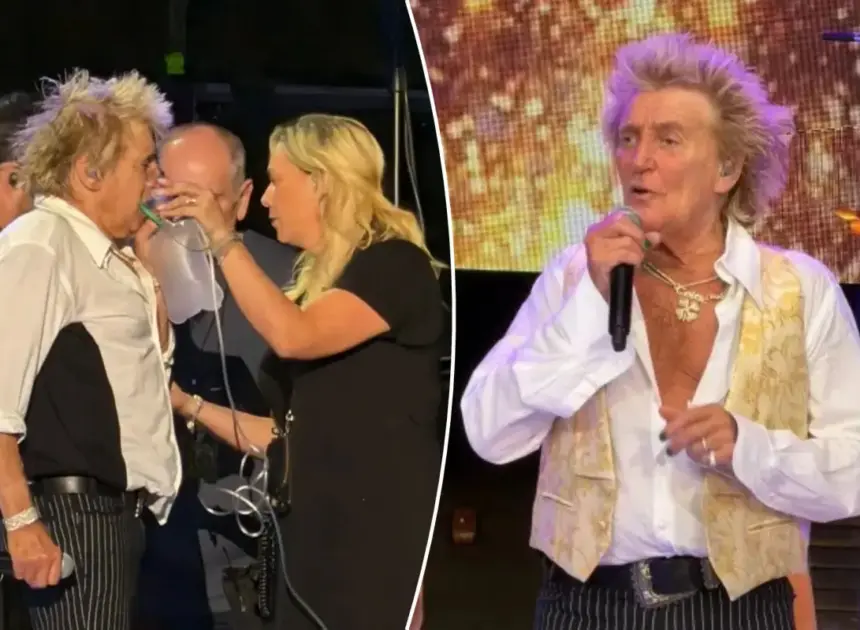 Rod Stewart stops Utah concert to use oxygen tank onstage after nearly fainting