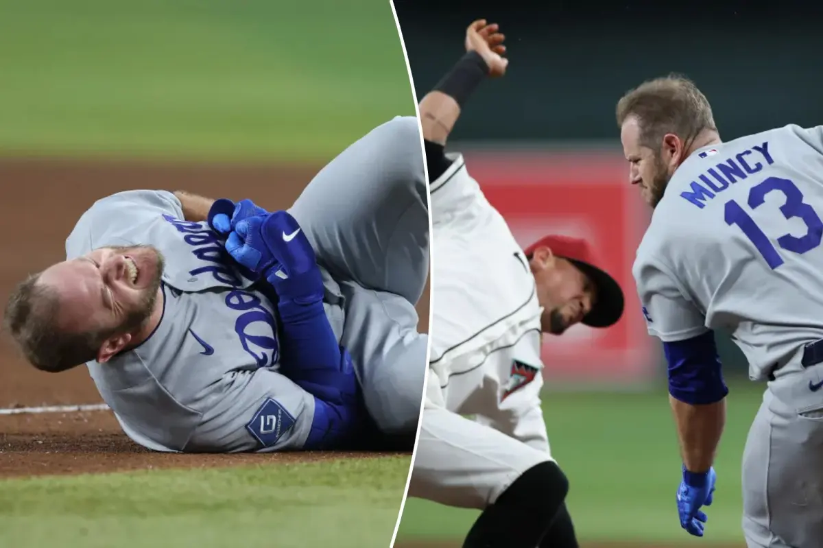 Max Muncy knocked out of Dodgers game in ‘violent’ collision