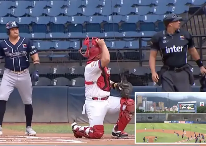 Frightening moment powerful 7.2 earthquake rocks Venezuelan baseball game — sending players bolting