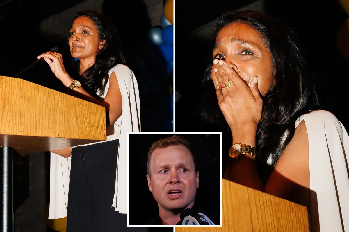 Far-left LA mayoral candidate Nithya Raman breaks down in tears as she falters behind Spencer Pratt and Karen Bass