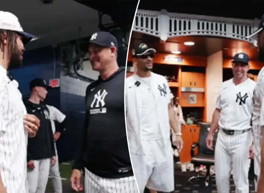 Jalen Brunson and Josh Hart mic’d up in behind-the-scenes video from Yankee Stadium celebration
