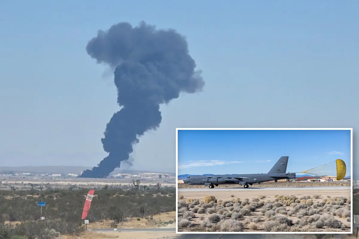 Eight presumed dead after B-52 Stratofortress explodes in huge fireball at Edwards Air Force base in California