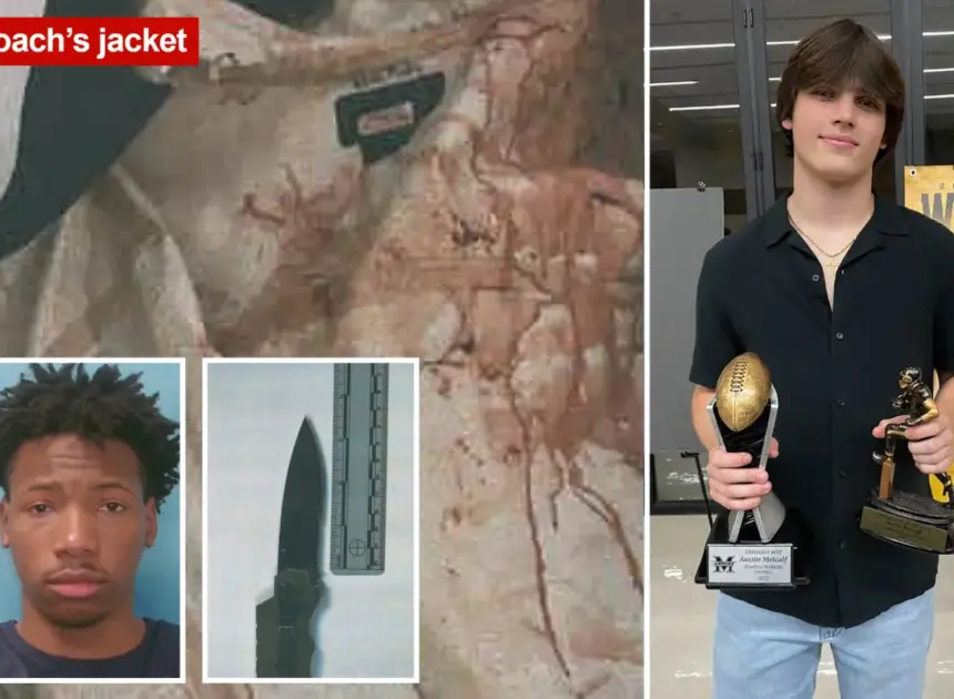 Grisly photos released of Karmelo Anthony’s victim Austin Metcalf’s wound, a bloody coat and murder weapon