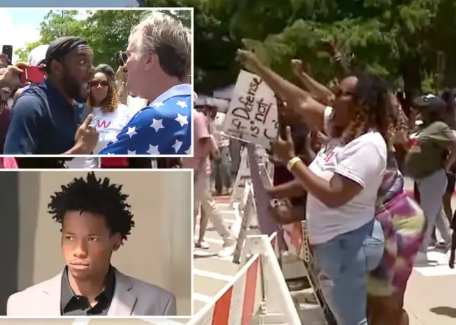 Hate-filled protests erupt outside courthouse after Karmelo Anthony found guilty of murder