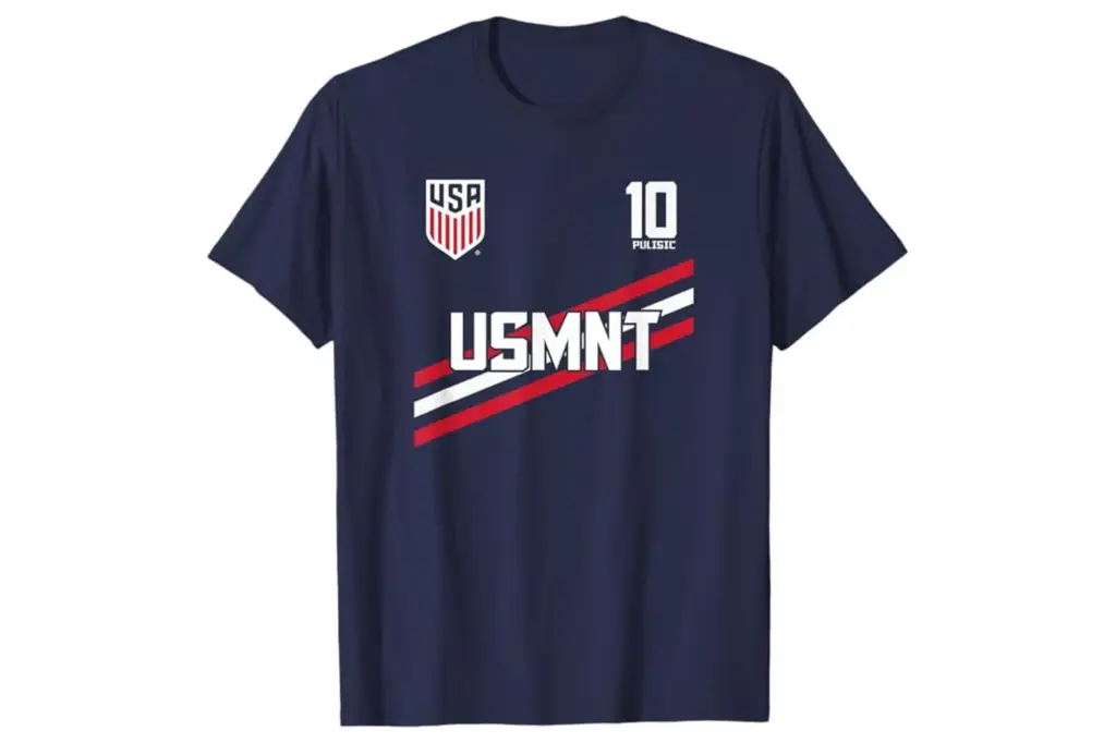 Christian Pulisic 10 Navy USMNT Officially Licensed T-Shirt