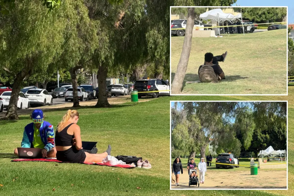 Seemingly perfect day at serene Los Angeles park hides disturbing reality