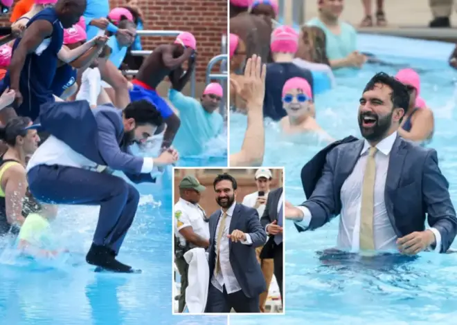 Zohran Mamdani jumps into NYC pool to kick off summer tradition — while violating dress code rules