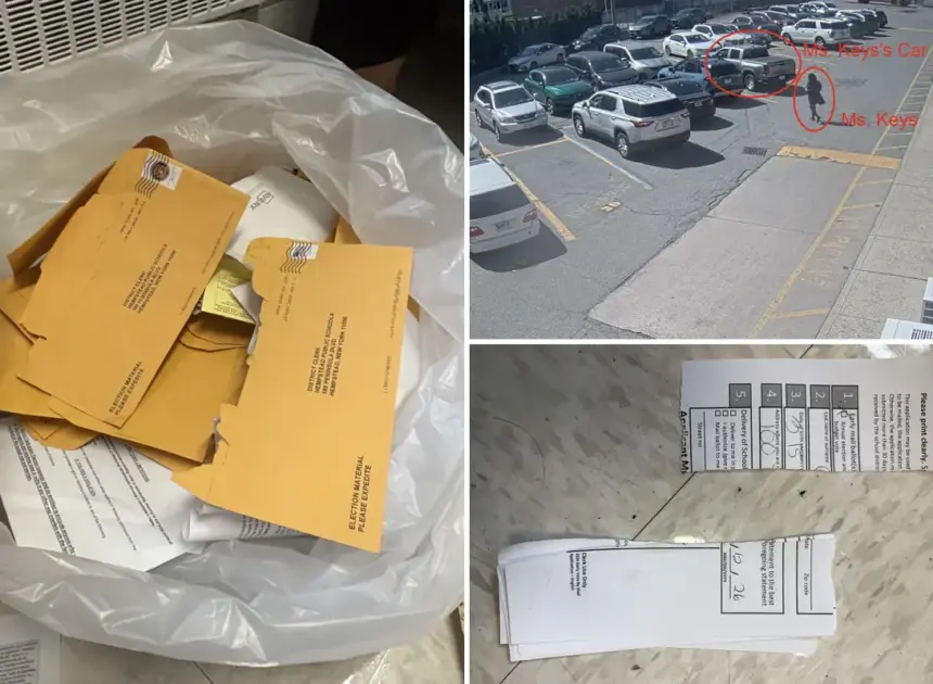 Long Island school clerk caught tearing up ballots, trashing votes to help her candidate win: probe