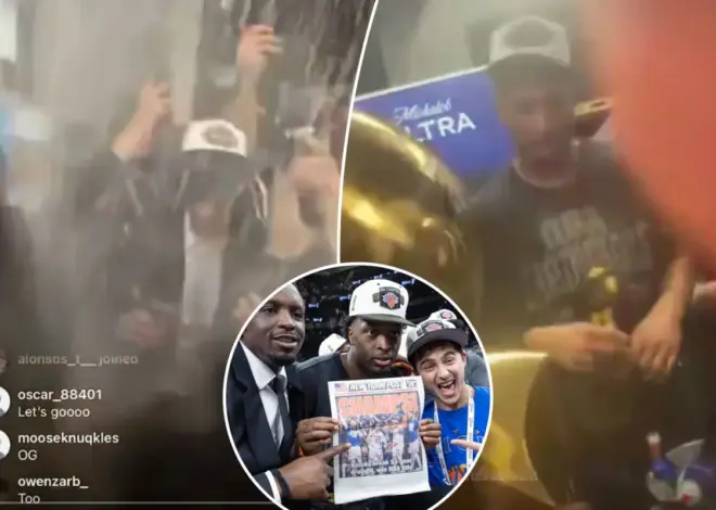 OG Anunoby accidentally streams Knicks locker room celebration on Instagram Live