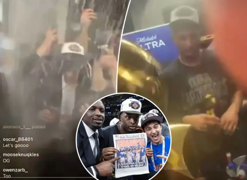 OG Anunoby accidentally streams Knicks locker room celebration on Instagram Live