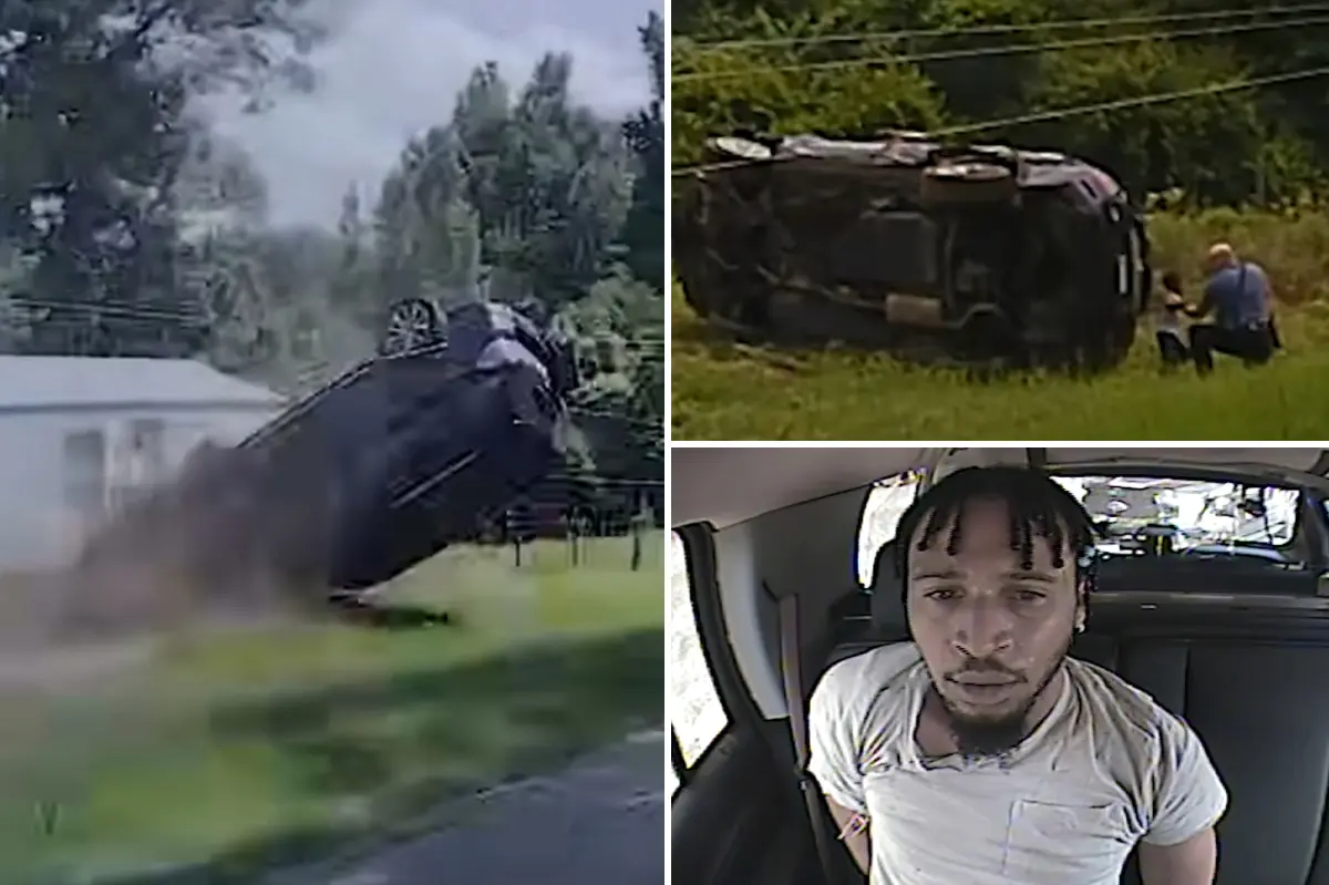 Horrifying moment car flips off road, flinging 4-month-old from vehicle in high-speed chase: video