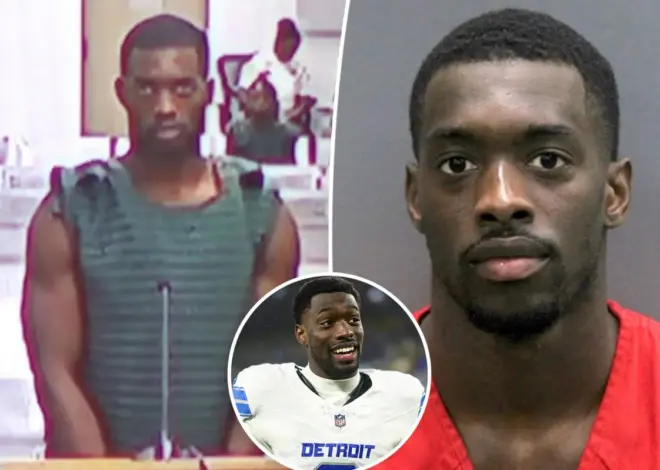 NFL player Terrion Arnold looks stone-faced from jail during 1st court appearance after kidnapping arrest