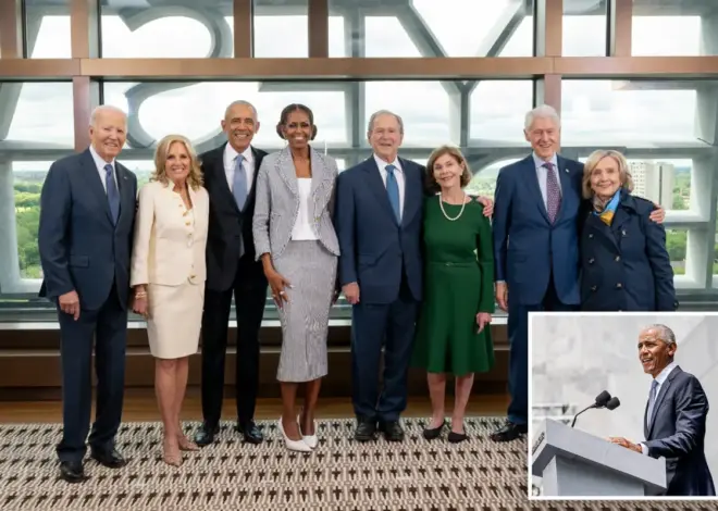 Obama gives glowing tribute to Clintons, Bushes — but only passing thanks to Joe and Jill Biden