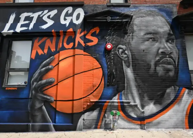 Knicks’ art pops up all over NYC as fans paint the city orange and blue during historic championship run