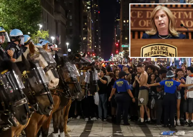 NYPD boss Jessica Tisch praises cops for hard work during Knicks victory celebrations