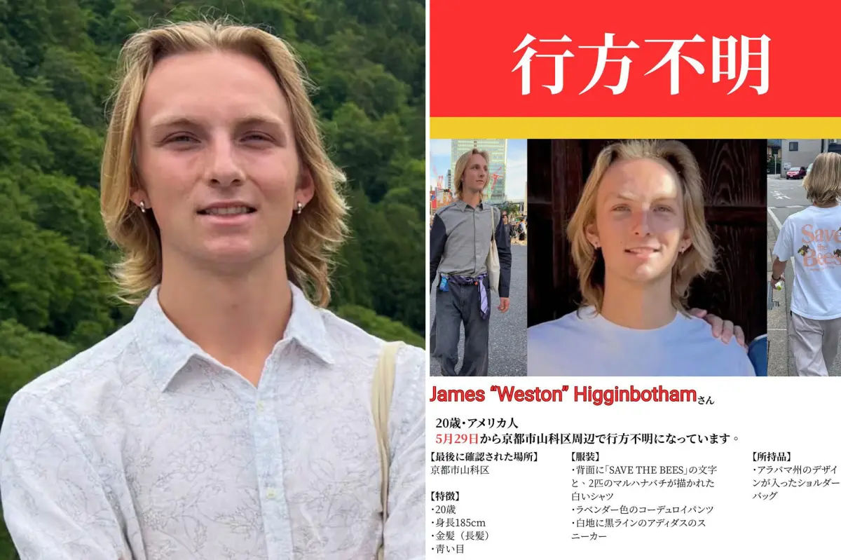 Missing Auburn student James Higginbotham found dead in ‘mountainous area’ of Japan, grieving family reveals